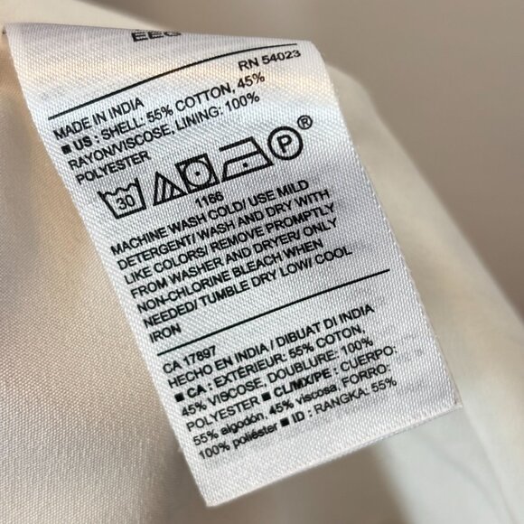 Old Navy Floral Ruffle Smocked Neutral Boho Lined Tropical Dress Size 2XL- b87 - Picture 11 of 16